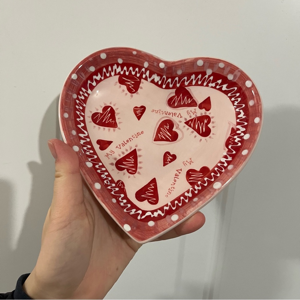 Heart Shaped My Valentine Ceramic Small Plate!